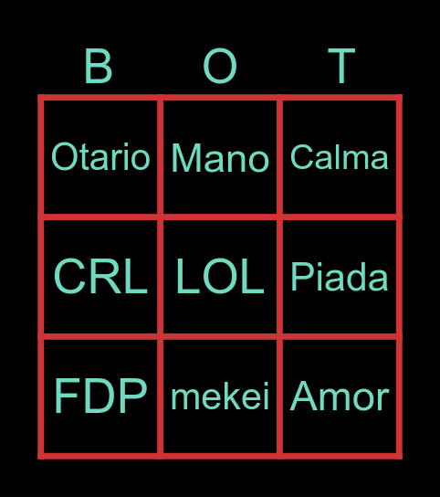 Bingo Discord Bingo Card