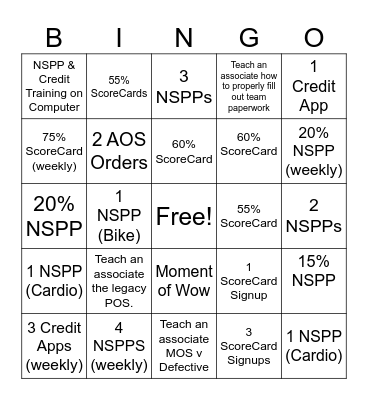 Front End Bingo Card