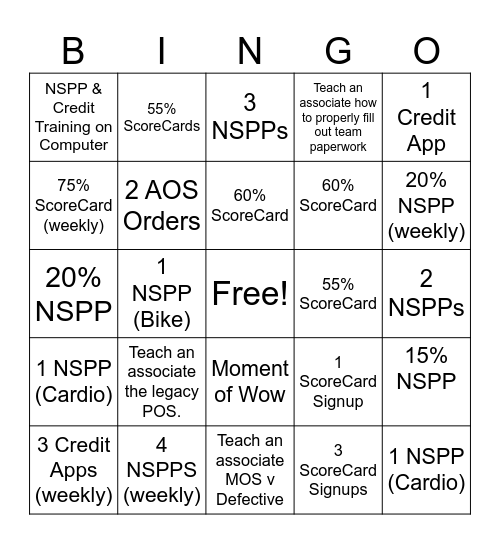 Front End Bingo Card