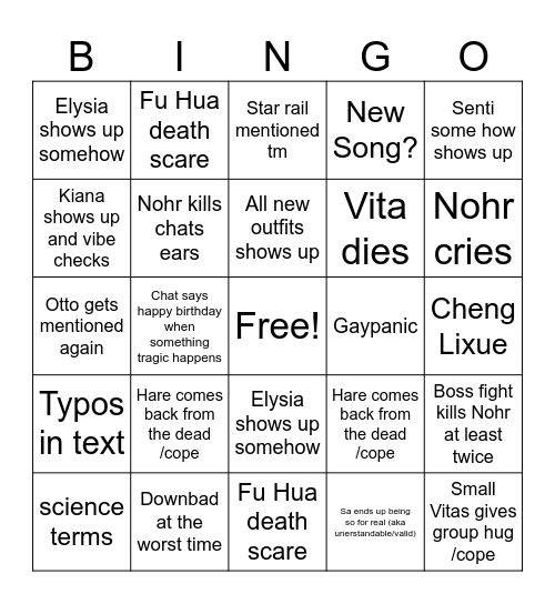 Nohr Chapter 42 Bingo Card