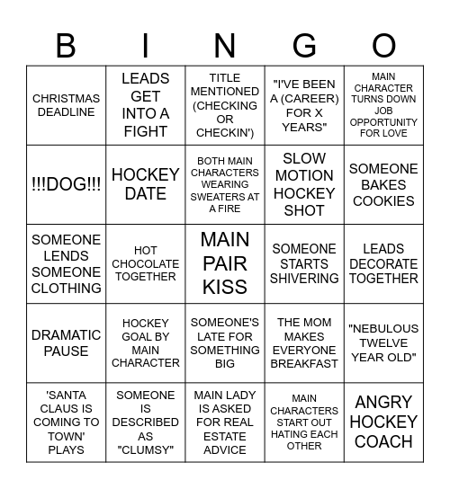 Hallmark Bingo 2023 - Checkin' It Twice Bingo Card