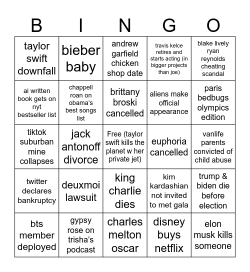 2024 Bingo Card