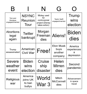 2024 Bingo Card