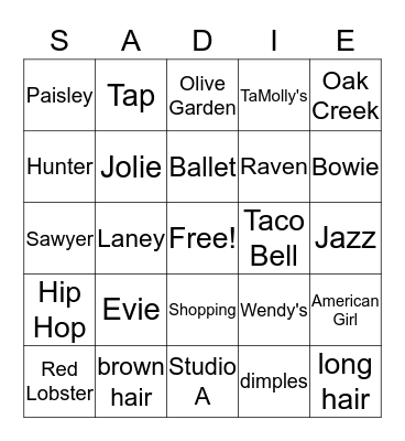 Happy Birthday Bingo Card