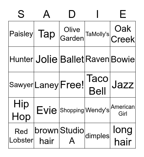 Happy Birthday Bingo Card