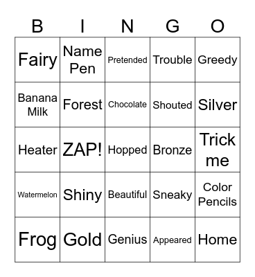 DSB LEsson 16 Bingo Card