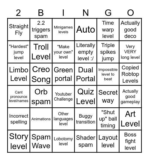 Recent tab Bingo Card