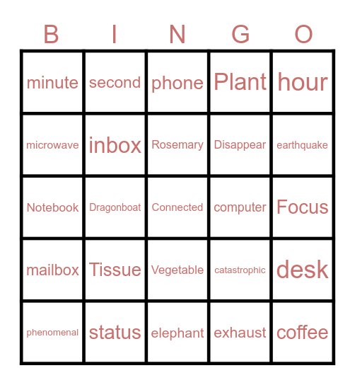 Buzzword Bingo Card