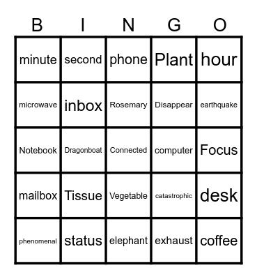 Buzzword Bingo Card