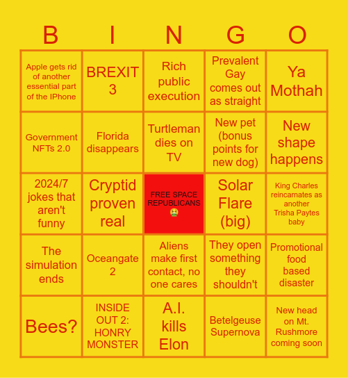 2024 Bingo Card