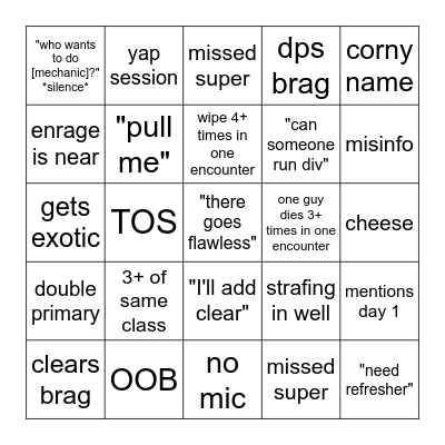 lfg animals bingo Card