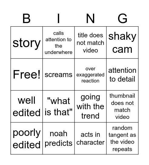 vannamelon bingo Card