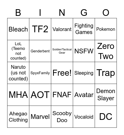 Cosmatsuri 2023 - Miro Bingo Card