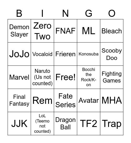 Cosmatsuri 2023 - Carl Bingo Card