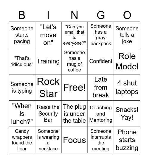 Nashville 2024 Bingo Card