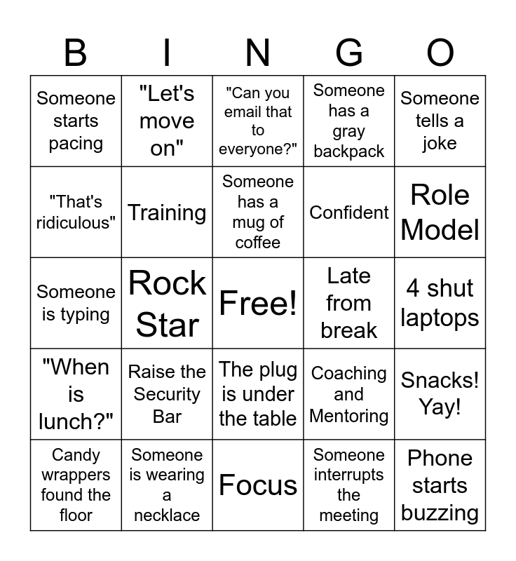 Nashville 2024 Bingo Card