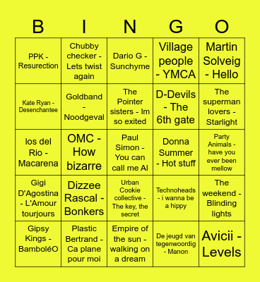 O&N SWINGOOO 2023-2024 Bingo Card