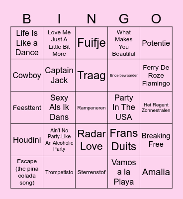 Bonaire Bingo Card