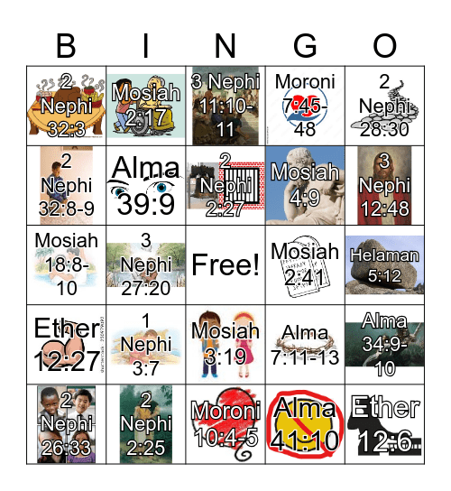 Book of Mormon DM Bingo 2024 Bingo Card