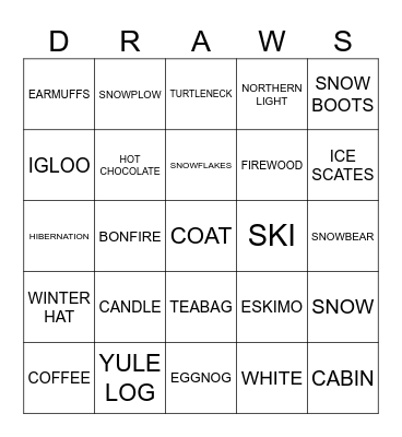 WINTER LUCKY DRAW Bingo Card