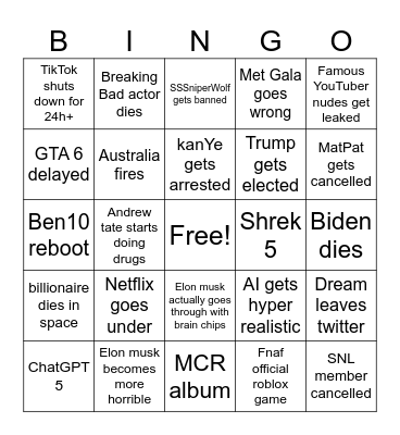 2024 Bingo Card