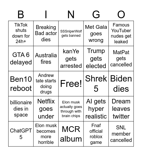 2024 Bingo Card