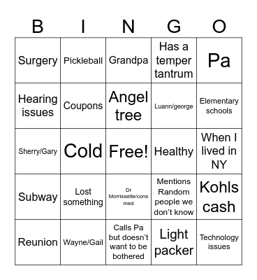 BINGOO Bingo Card