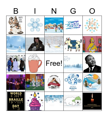 January Bingo Card