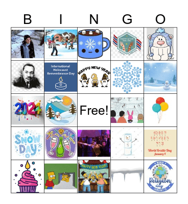 January Bingo Card