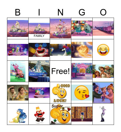 Inside Out Bingo Card