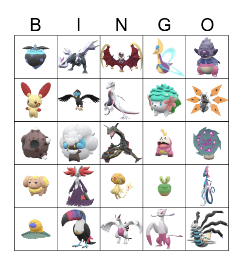 Caitlin’s Shiny Bingo Card