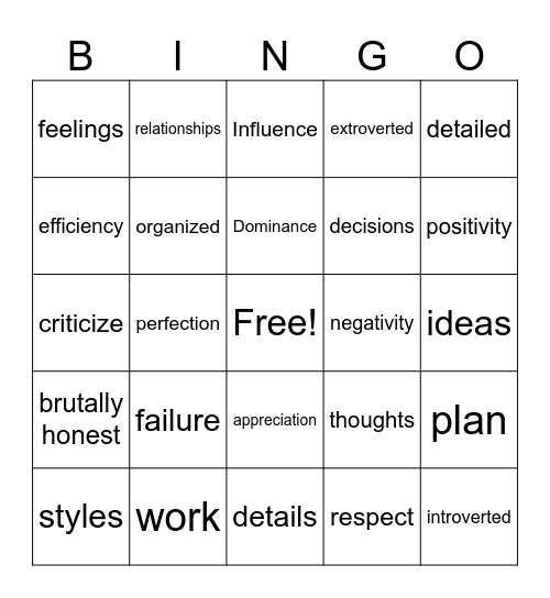 EPIC Bingo Card