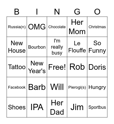 Lindsay Bingo Card