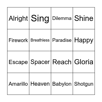 Bingo Card