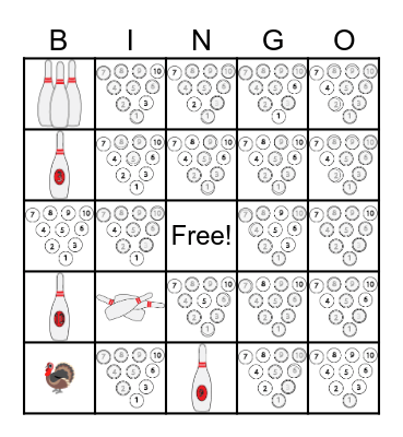 Bowling Bingo Card