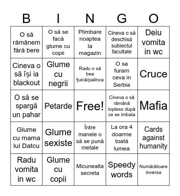 Revel 2024 Bingo Card