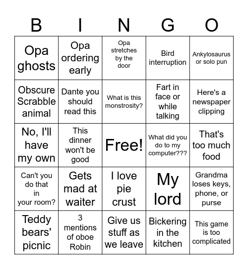 VermBingo 2023 Dec Bingo Card
