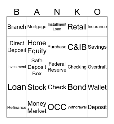 PNC BANKO Bingo Card