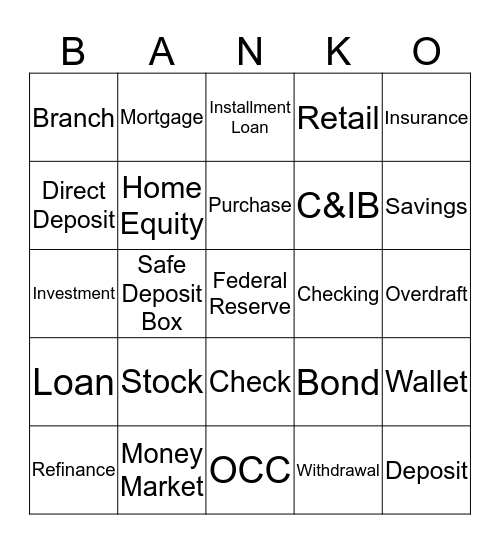 PNC BANKO Bingo Card