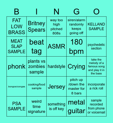 Kelland Producer Bingo [DEC27] Bingo Card