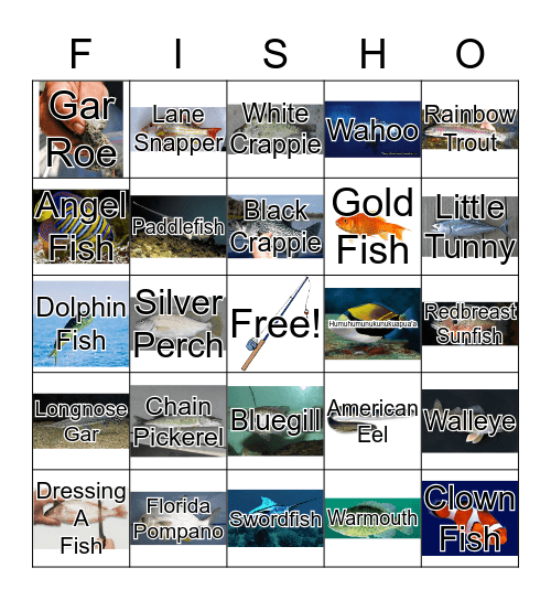 Fish-O Bingo Card