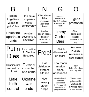 2024 Bingo Card