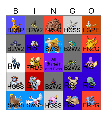2024 Shiny Bingo Card