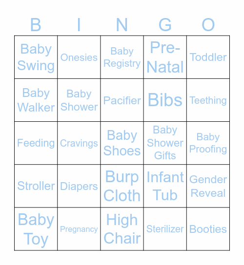 A Little Wild One Baby Shower Bingo Card