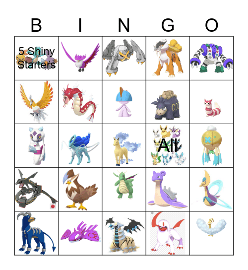 Shiny Bingo Card