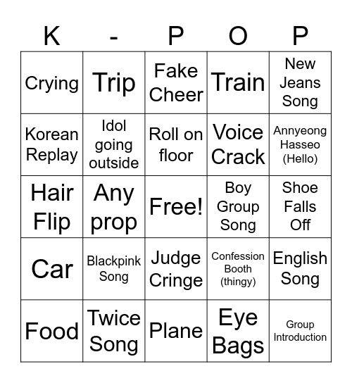 Universe Ticket Bingo Card