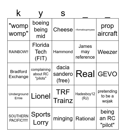 matthirw page bingo Card