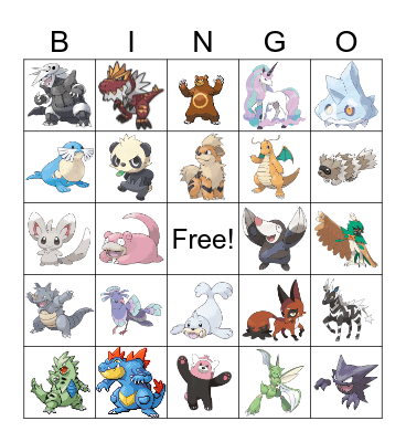 Pokemon Concierge Bingo Card