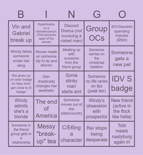 2024 Bingo Card Bingo Card