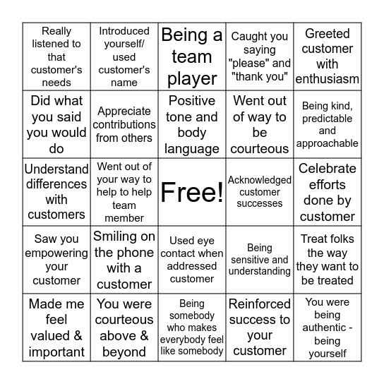 Relationship Building / 4 Dynamic Cornerstones Bingo Card